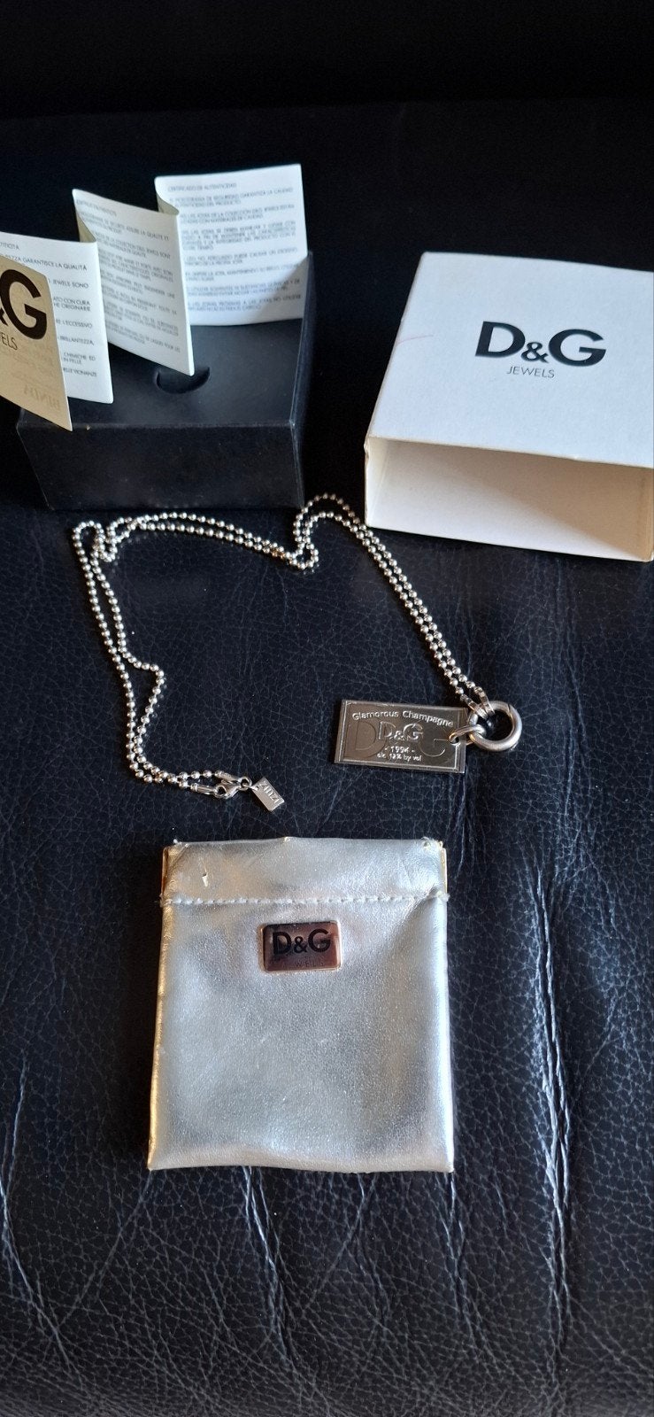 D&G Jewels ketting met hang er, zilver 825, Ophalen of Verzenden, Zo goed als nieuw, Zilver, Overige materialen