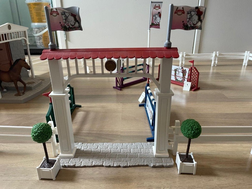 schleich paarden springparcours, Ophalen, Gebruikt