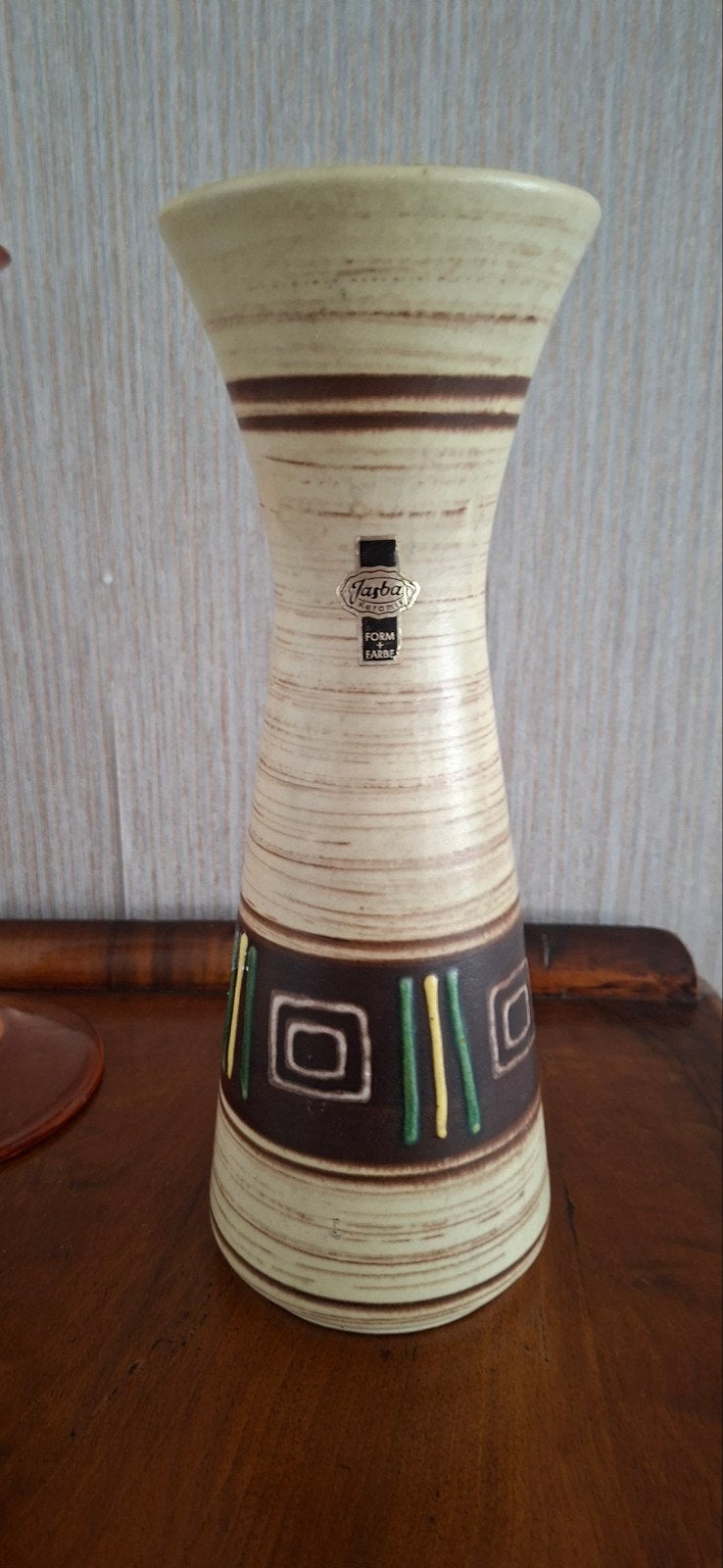 Vintage Jasba Keramik Vaas - West-Duitsland Aardewerk, Verzamelen, Ophalen of Verzenden, Huis en Inrichting