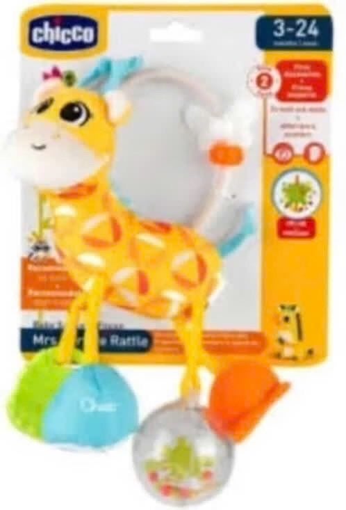 Chicco Rammelaar Mrs. Giraffe - Stap 2 Fase, Verzenden, Zo goed als nieuw, Rammelaar, Met geluid