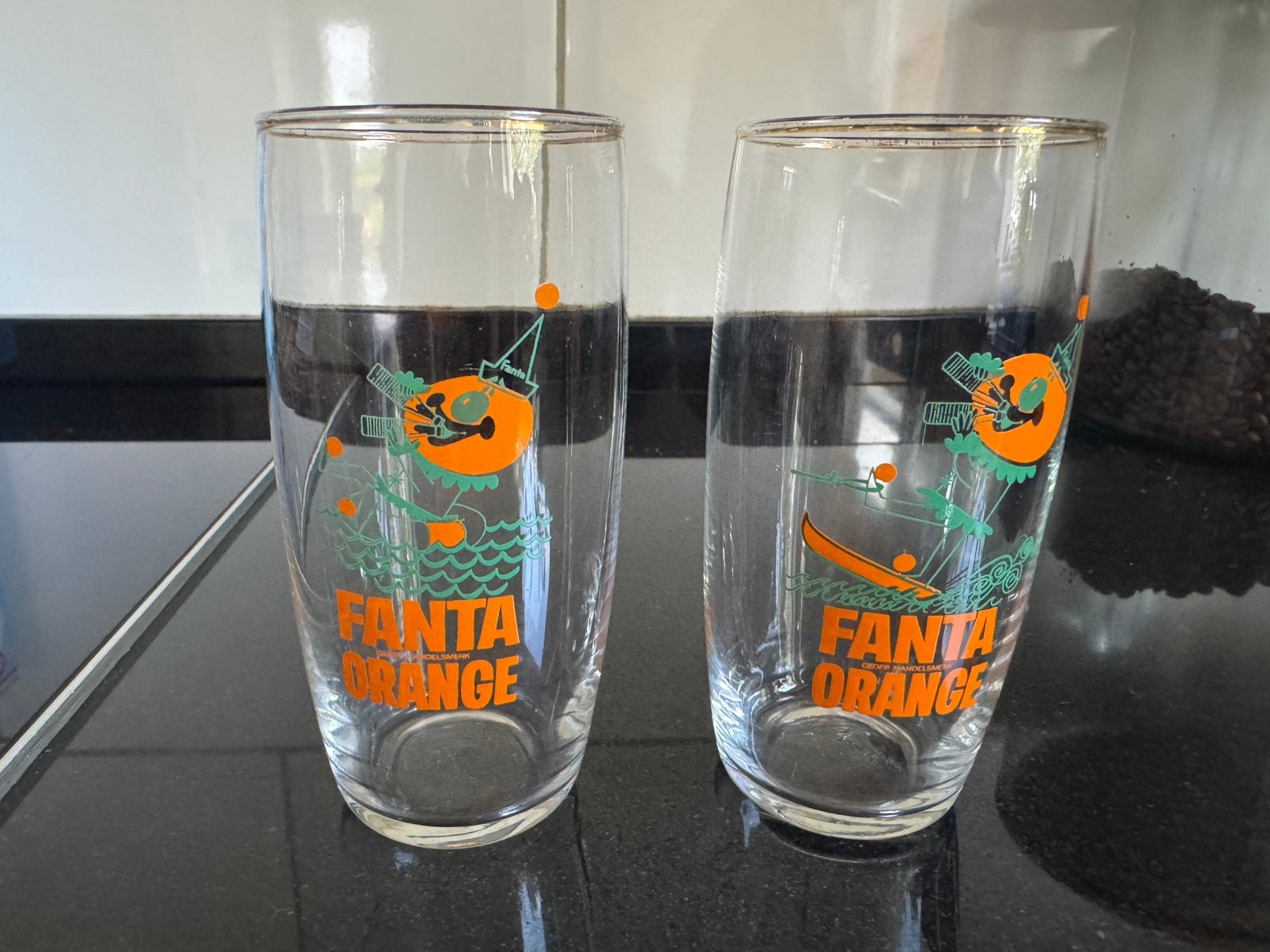Mooie Fanta glazen, Ophalen of Verzenden, Zo goed als nieuw, Frisdrankglas