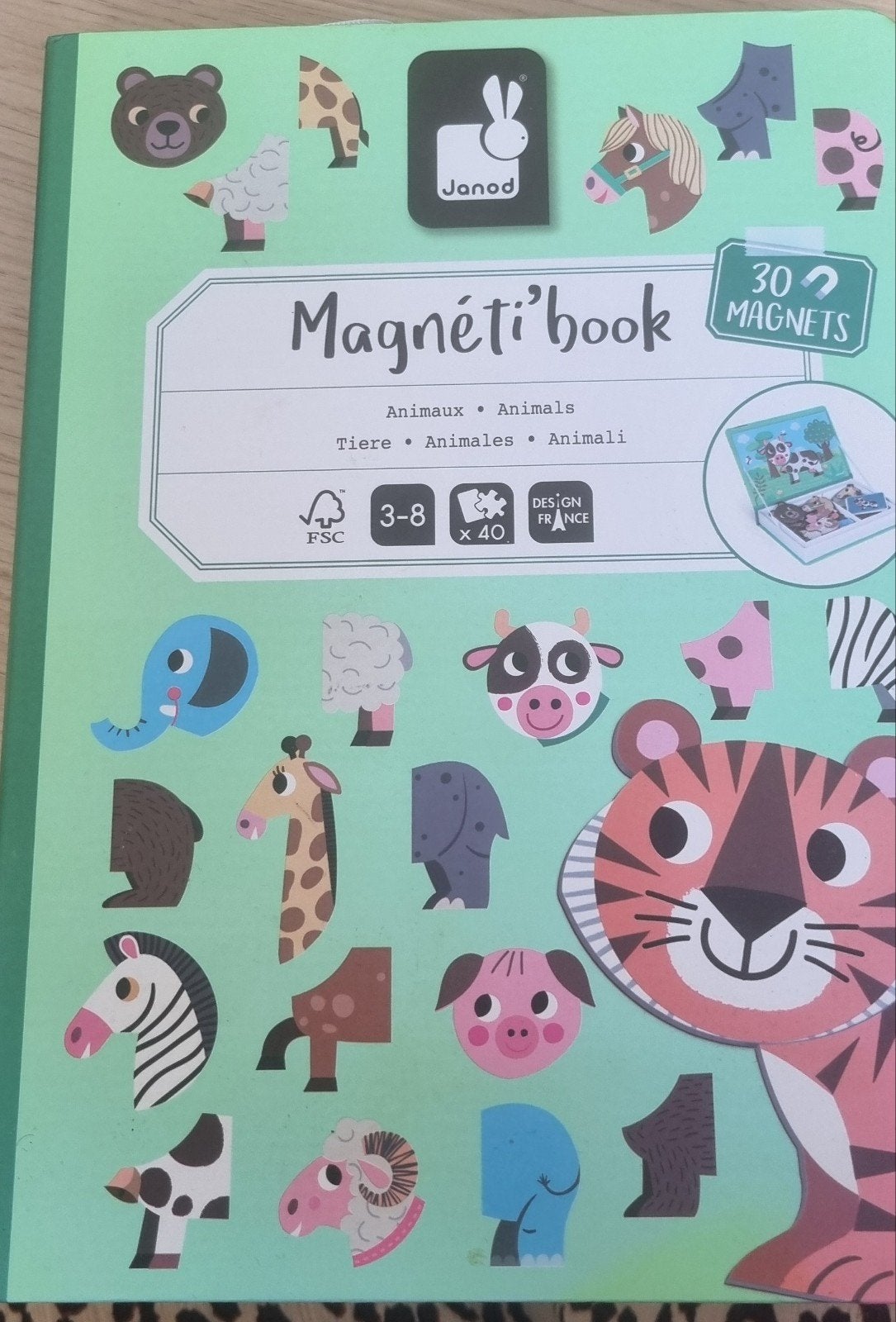 Janod Magneti'book Dieren - Ideaal voor onderweg!, Kinderen en Baby's, Speelgoed | Educatief en Creatief, Ophalen, Gebruikt, Puzzelen