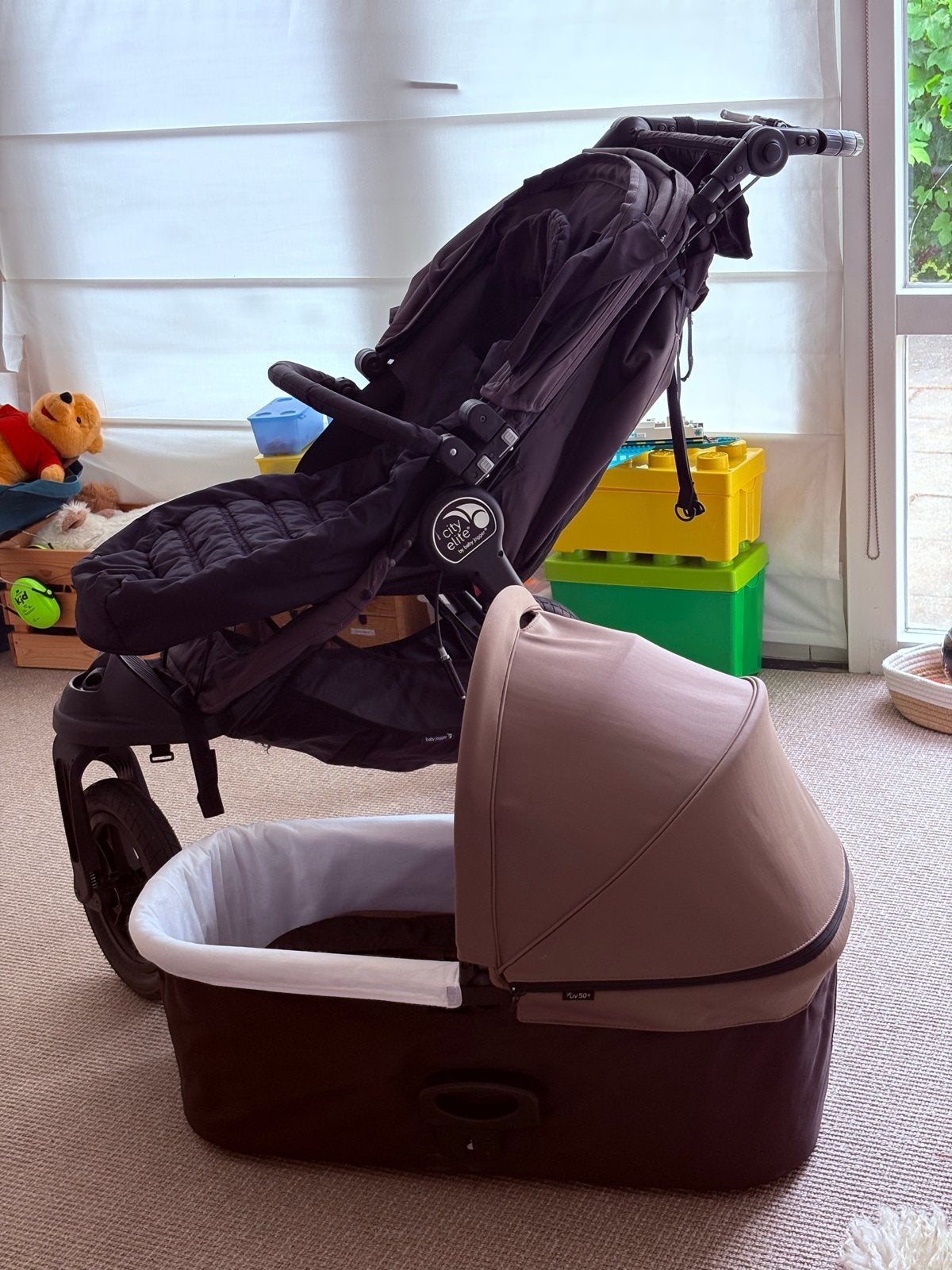 Baby Jogger City Elite 1 compleet met accessoires, Kinderen en Baby's, Kinderwagens en Combinaties, Gebruikt, Luchtbanden, Ophalen