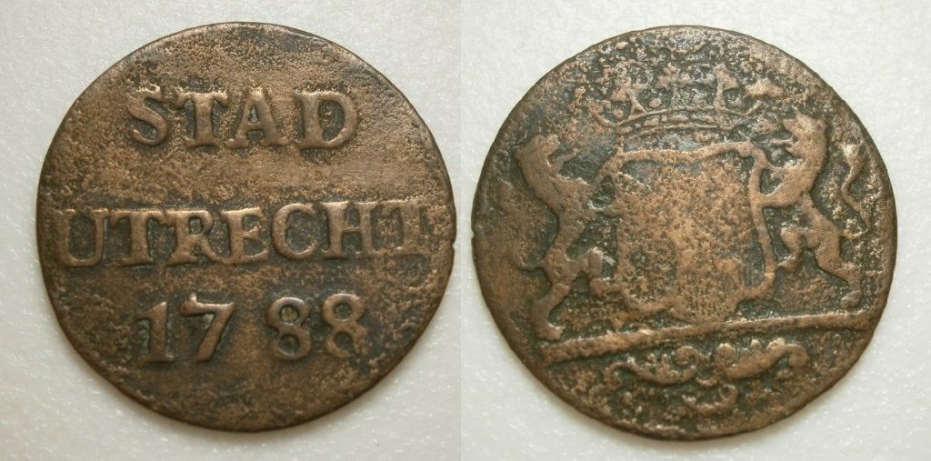 PD11529 Utrecht Stad Duit 1788, Postzegels en Munten, Ophalen of Verzenden, Vóór koninkrijk, 1 cent, Losse munt
