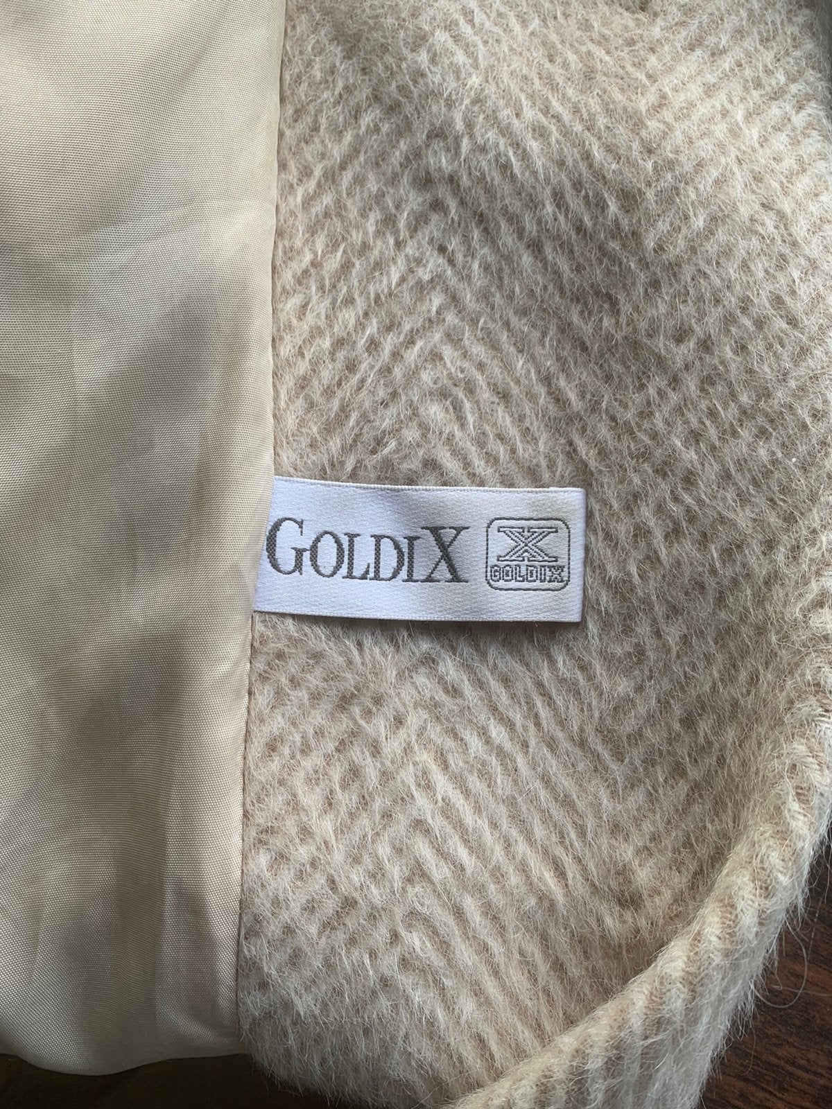 Stijlvolle GoldiX jas/mantel, 100% wol, Kleding | Dames, Ophalen, Zo goed als nieuw, Maat 42/44 (L)