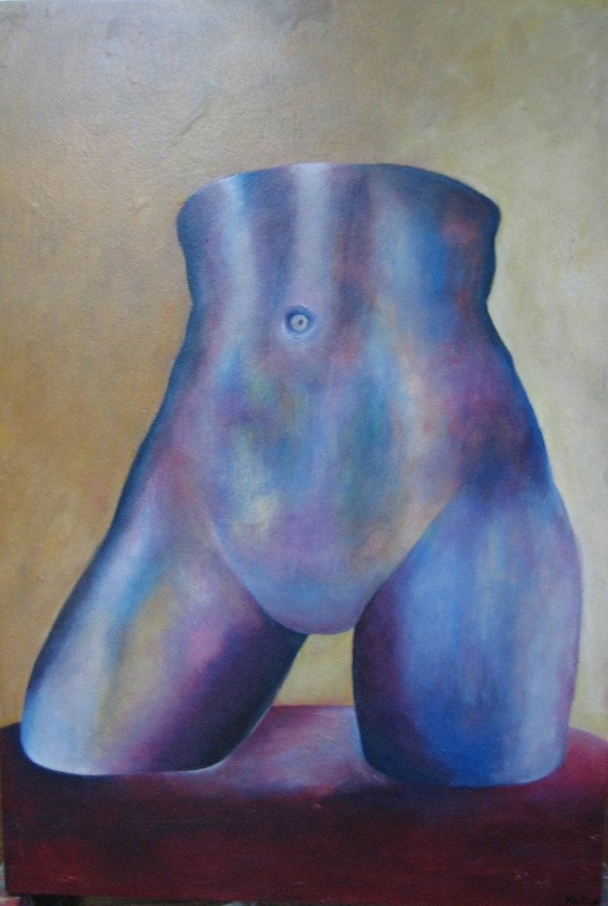 schilderij Torso 42x62x5,5cm, Ophalen of Verzenden