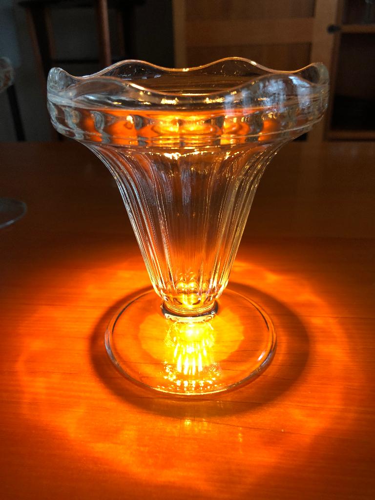 Sorbetglazen 4 stuks. puntgaaf VINTAGE, Glas of Glazen, Ophalen of Verzenden, Overige stijlen, Glas