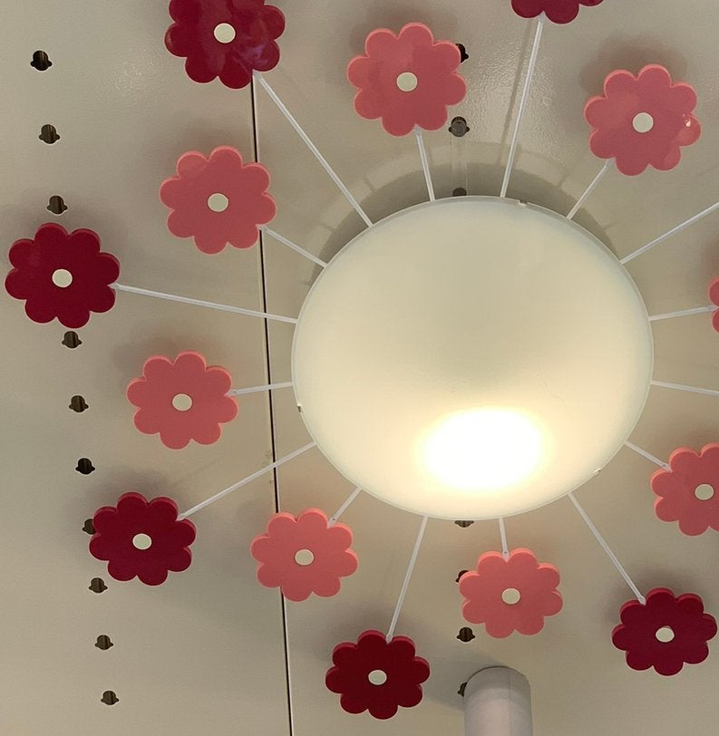 Wand-plafondlamp met glow in the dark bloemen, Ophalen of Verzenden, Zo goed als nieuw, Lamp