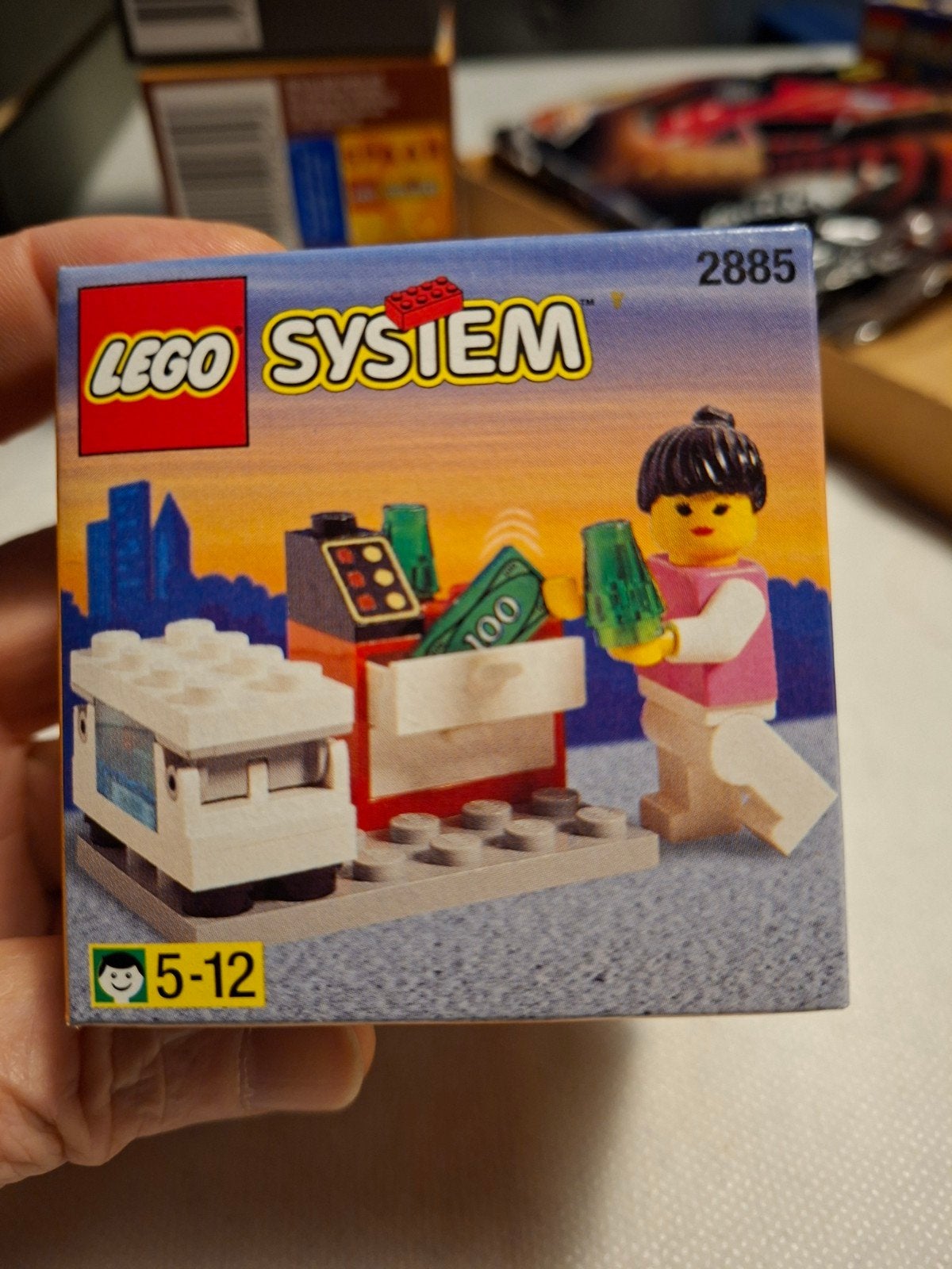 Lego System 2885 Bank met Minifiguur - Vintage Set, City, Verzenden, Lego, Nieuw