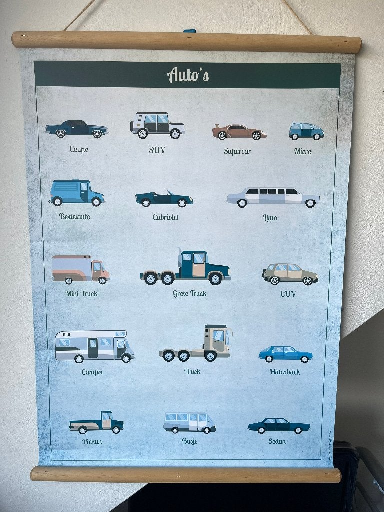 Poster voor kinderkamer (type schoolplaat), Ophalen of Verzenden, Zo goed als nieuw, Wanddecoratie