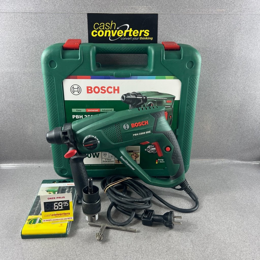 Bosch PBH2500 SRE | Boorhamer | 600watt | koffer | 416449, Boormachine, Ophalen of Verzenden, Klopboormechanisme, Gebruikt