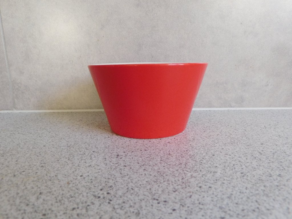 Hema Kom Premier Rood New Bone China - 10x6 cm, Huis en Inrichting, Hema, Ophalen of Verzenden, Zo goed als nieuw, Kom(men)