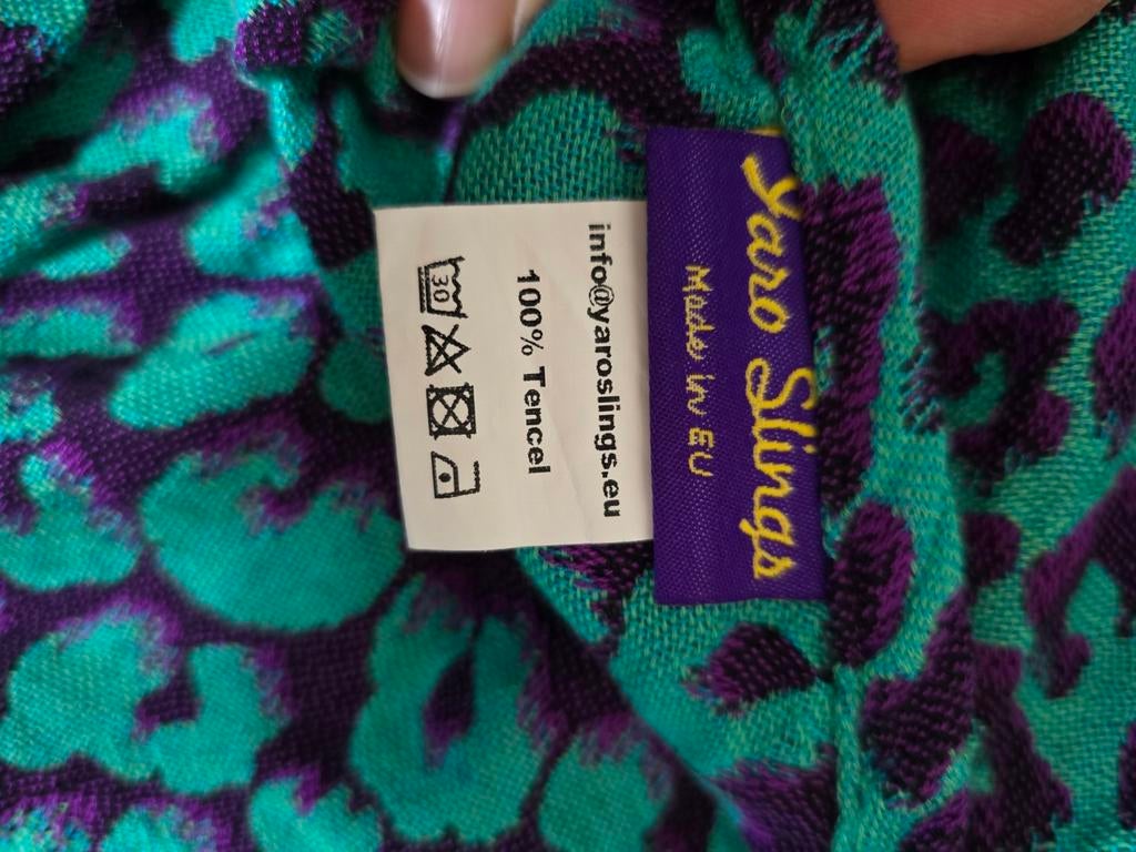 Yaro Slings Draagdoek 100% Tencel Luipaardprint, Overige merken, Draagdoek, Ophalen of Verzenden, Zo goed als nieuw