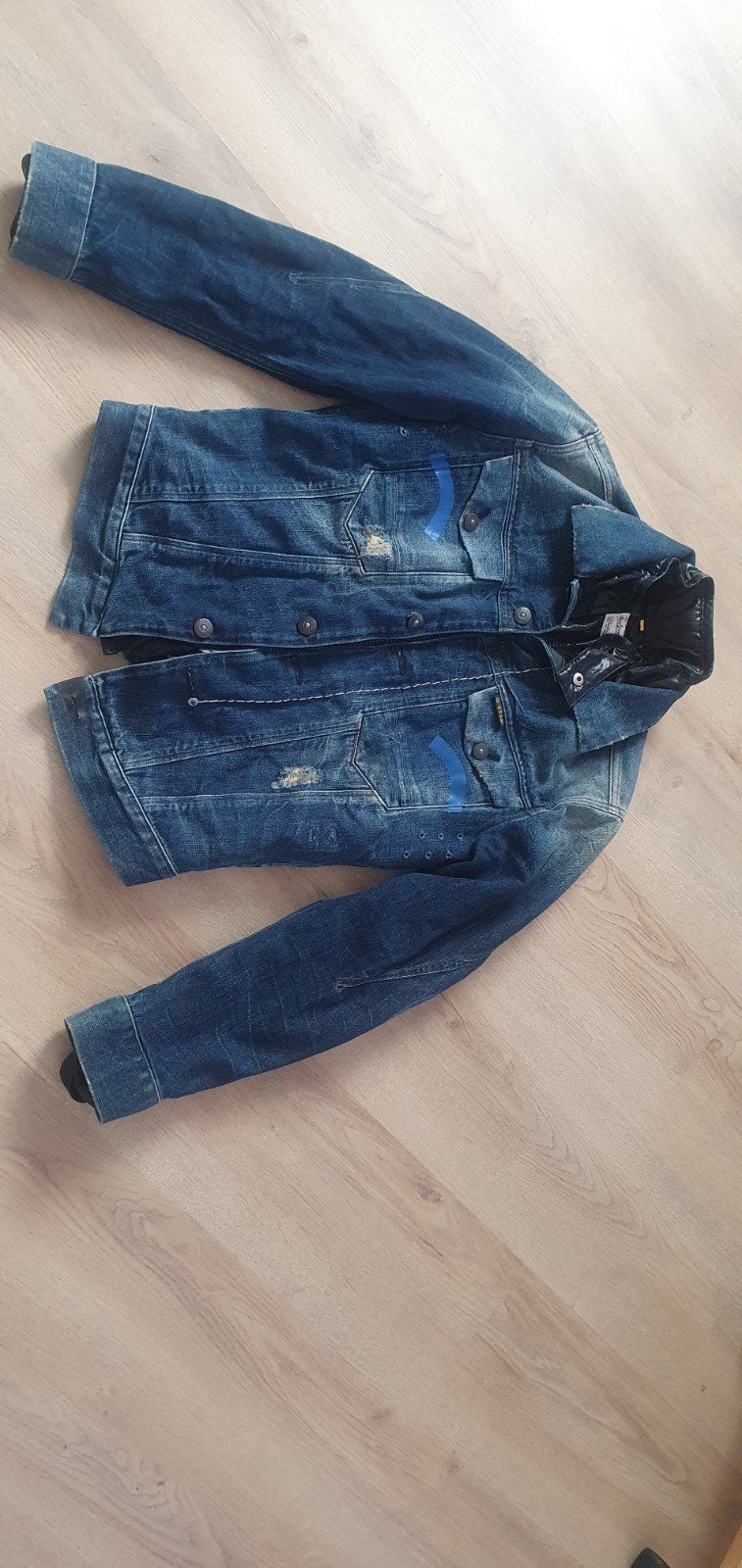 Spijkerjas G-star warm M, Ophalen of Verzenden, Zo goed als nieuw, Blauw