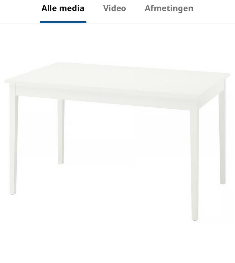 Ikea uitschuifbare tafel ( näsinge), Ophalen, Zo goed als nieuw, 25 tot 50 cm, Rechthoekig