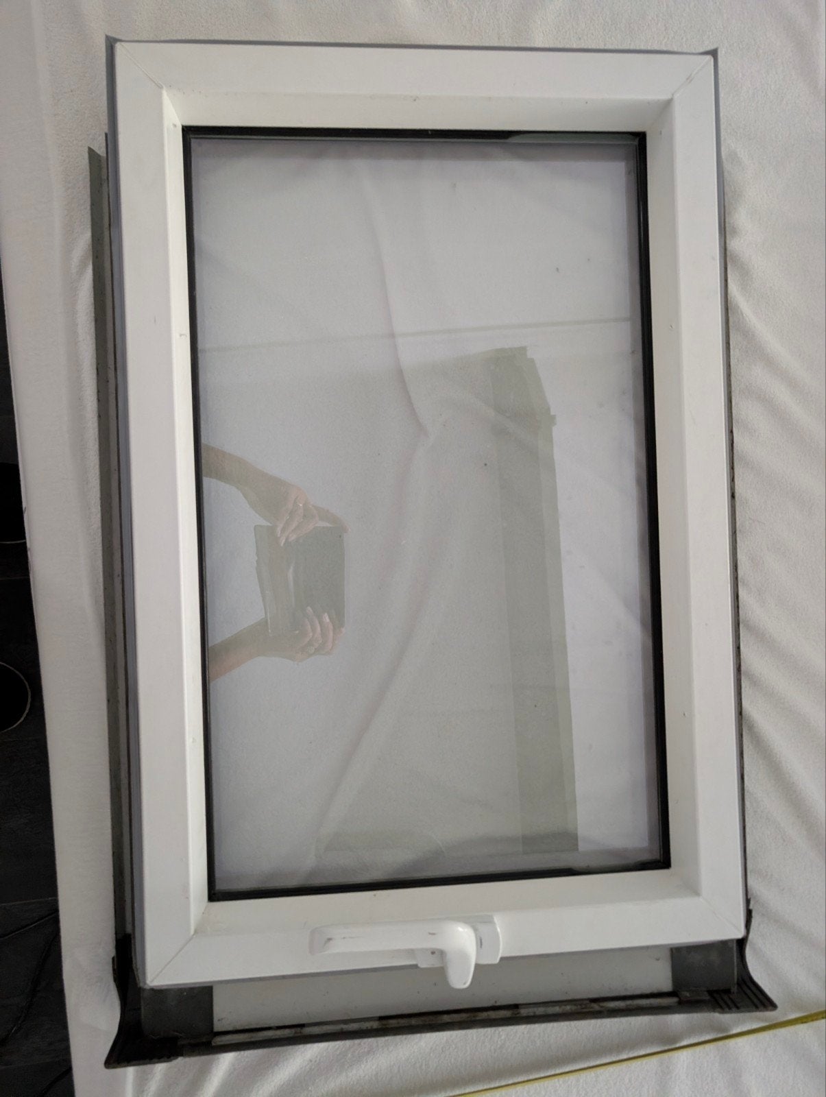 Dakraam 75x52 cm - Wit kunststof, Doe-het-zelf en Verbouw, Glas en Ramen, Gebruikt, Minder dan 80 cm, Minder dan 80 cm, Ophalen of Verzenden