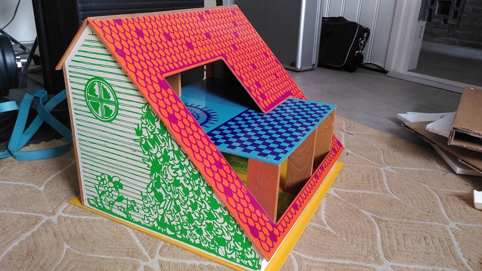 Vintage Okwa poppenhuis, Kinderen en Baby's, Speelgoed | Poppenhuizen, Ophalen of Verzenden, Gebruikt, Poppenhuis