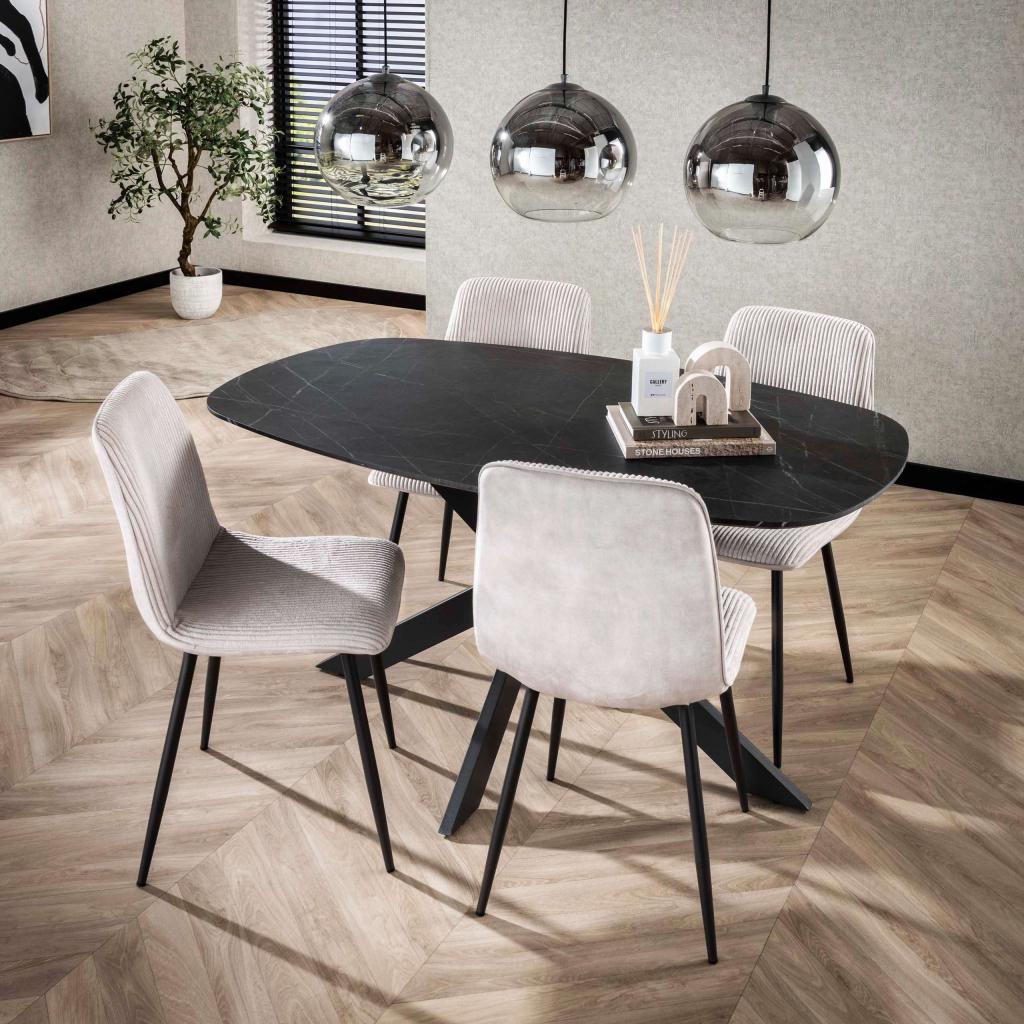 OUTLET model, Eettafel Onyx  - 150cm | Deens Ovaal, Huis en Inrichting, Tafels | Eettafels, Niet ingevuld, 100 tot 150 cm, Niet ingevuld