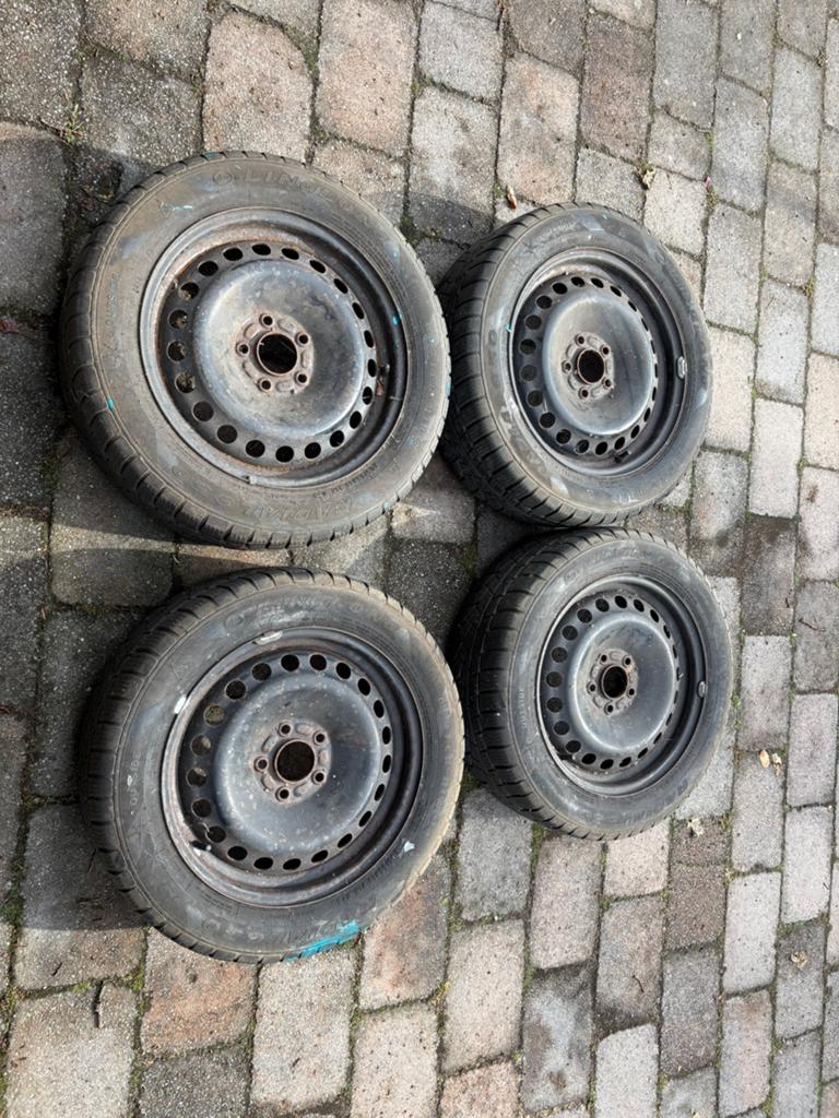 Banden met velg 205-55-16 steekmaat 5-108, Ophalen, 16 inch, 205 mm, Band(en)