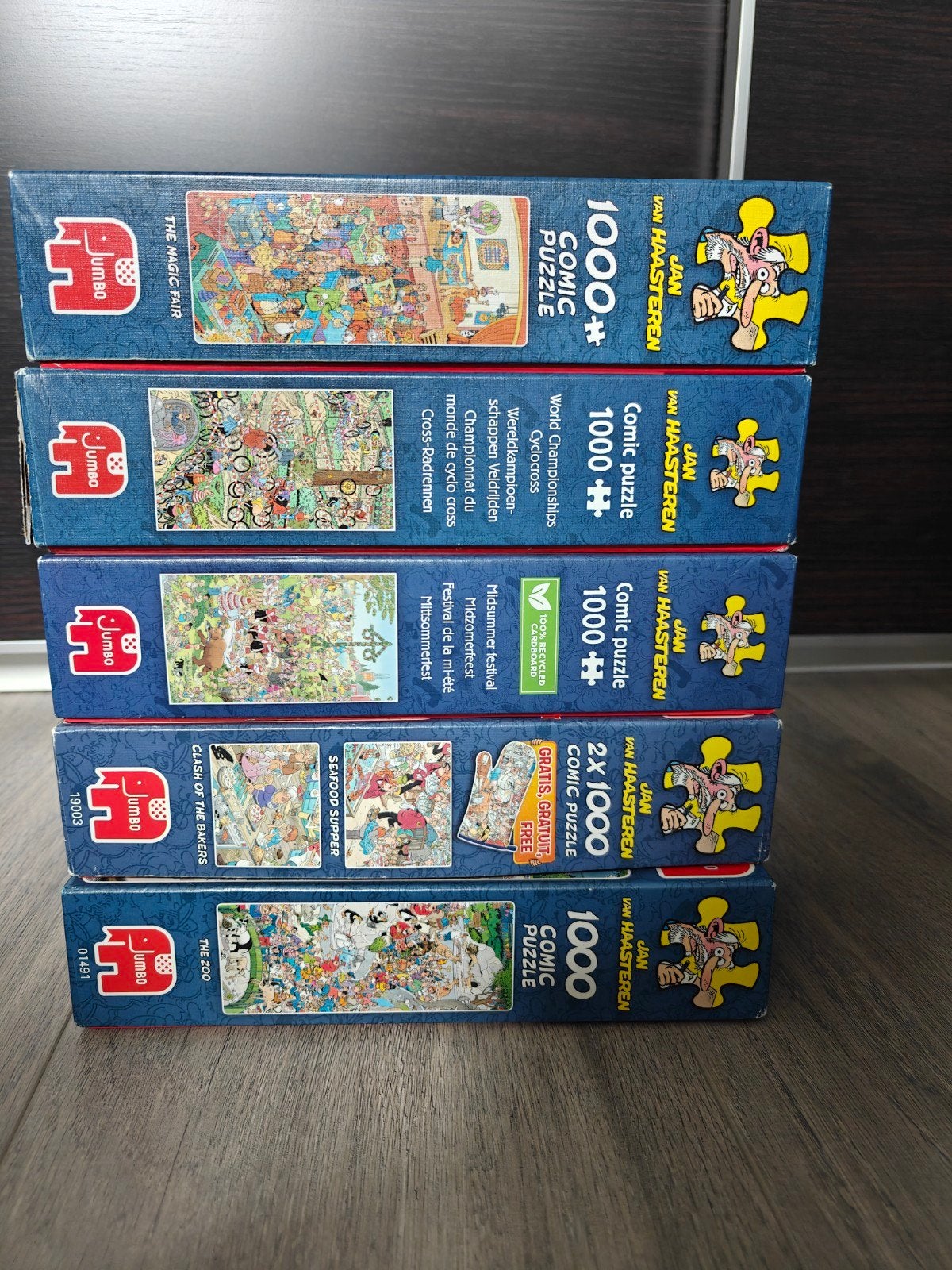 Jan van Haasteren Puzzels - 6x 1000 stukjes, Ophalen of Verzenden, 500 t/m 1500 stukjes, Gebruikt, Legpuzzel