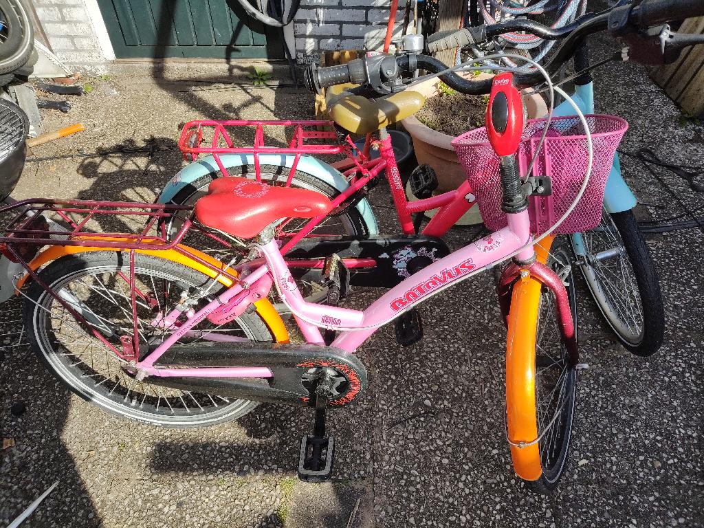 2 stuks 22 inch meisjes fietsen, Fietsen en Brommers, Ophalen, Gebruikt, 22 inch, Handrem