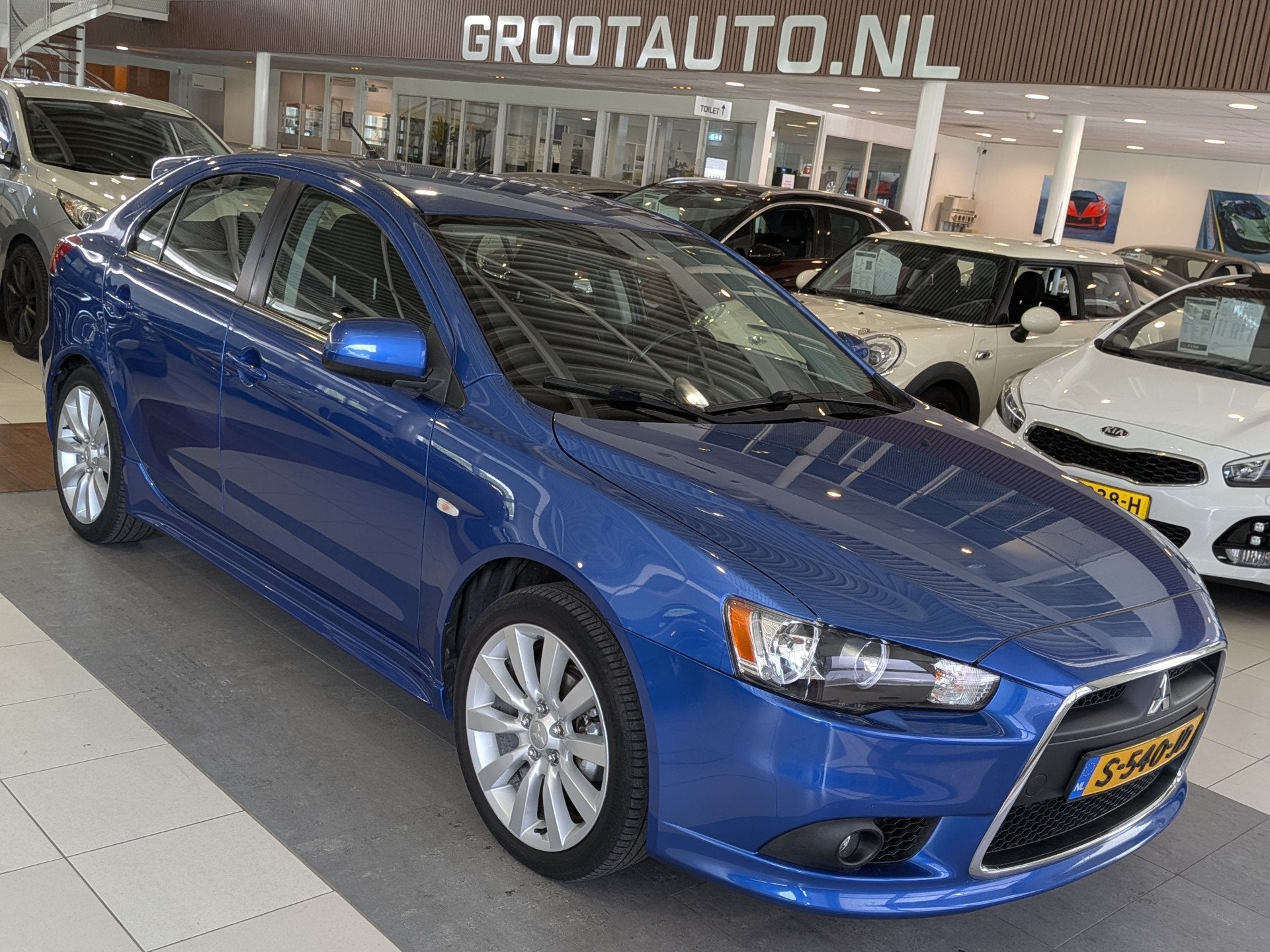 Mitsubishi Lancer Sportback 1.8 Instyle Trekhaak, Airco, Cru, Auto's, 1330 kg, Stof, Gebruikt, Blauw