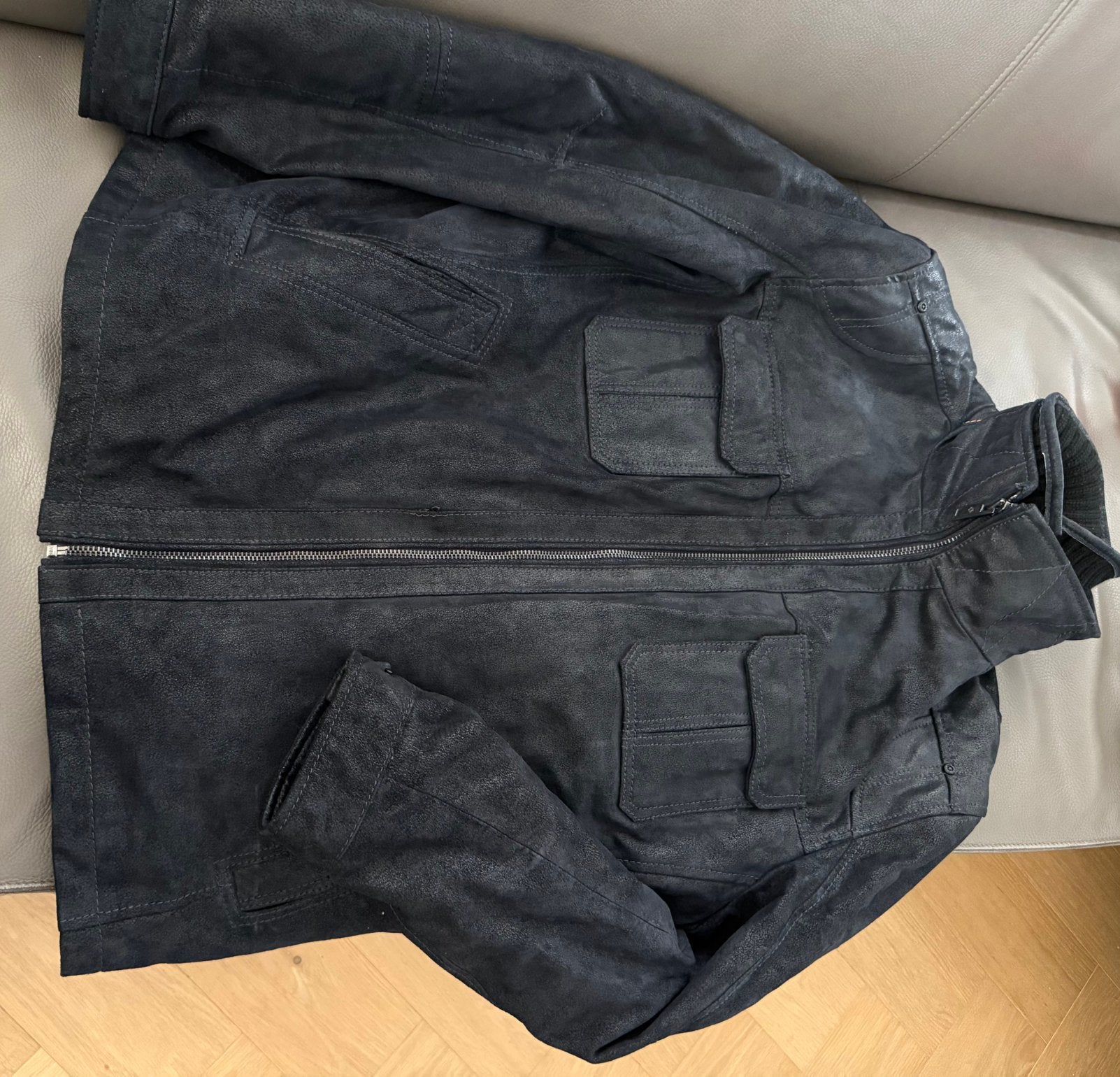 DNR leren jas NIEUW MT56, Ophalen of Verzenden, Nieuw, Maat 56/58 (XL), Zwart