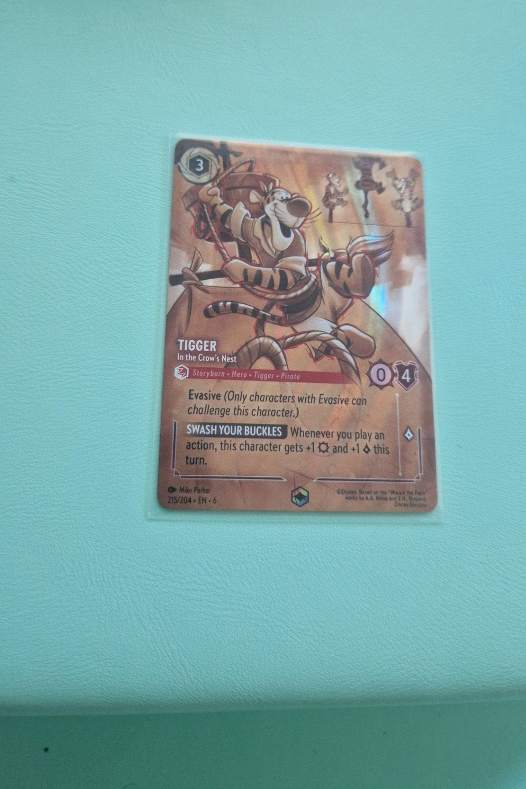 Lorcana tigger in the crow's nest enchanted, Ophalen of Verzenden, Nieuw, Losse kaart, Foil