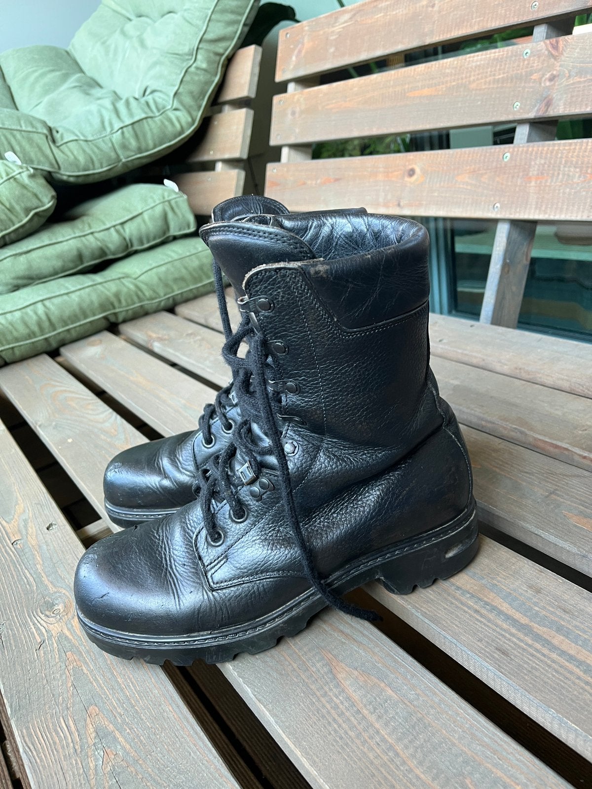 Leger kistjes gedragen maat 44 (275-S), Ophalen, Zwart, Boots, Gedragen