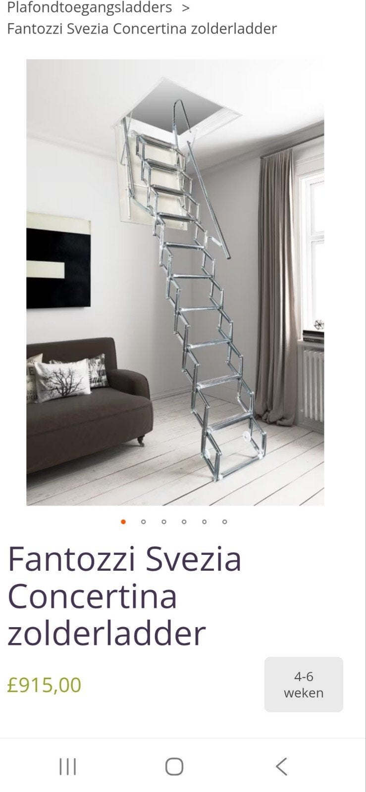 Nieuw!! Fantozzi Svezia vlizo/schaartrap 120x70 x270, Doe-het-zelf en Verbouw, Ladders en Trappen, Ophalen, Nieuw, Ladder, Opvouwbaar of Inschuifbaar