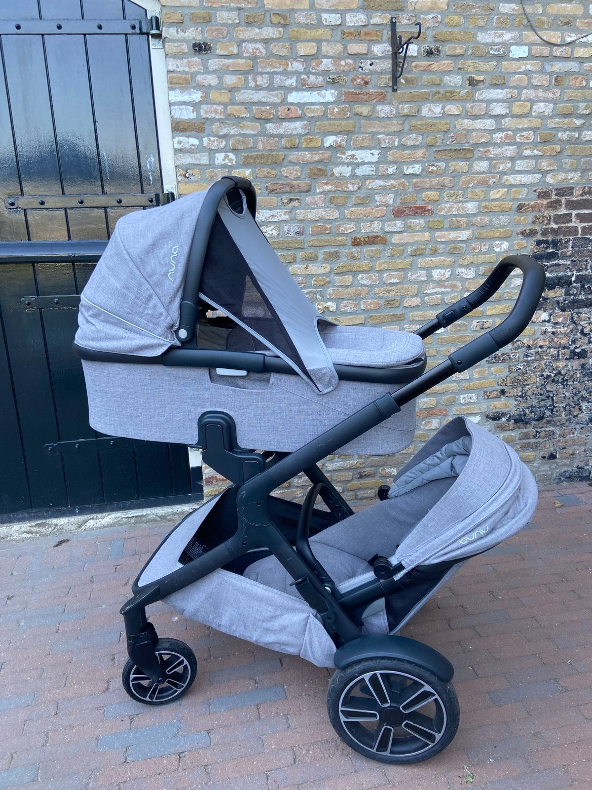 Nuna Demi Grow Kinderwagen - Compleet met reiswieg en zitjes, Gebruikt, Duowagen, Combiwagen, Ophalen