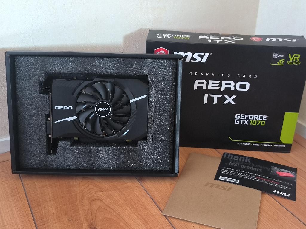 MSI GTX1070 AERO ITX 8GB OC, Computers en Software, Videokaarten, PCI-Express 3, Gebruikt, Ophalen of Verzenden, GDDR5