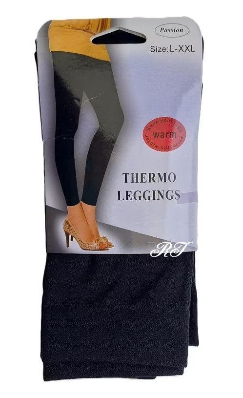 Zeer luxe mooie zwarte thermo winter legging., Legging, Passion, Zwart, Ophalen of Verzenden