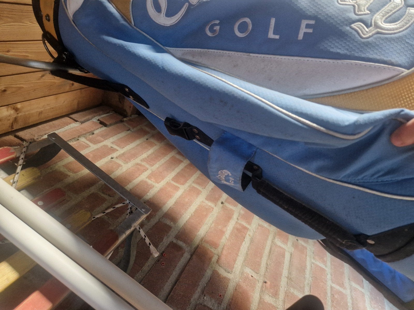 Callaway golftas - Lichtblauw en goud, Ophalen of Verzenden, Gebruikt, Tas, Callaway