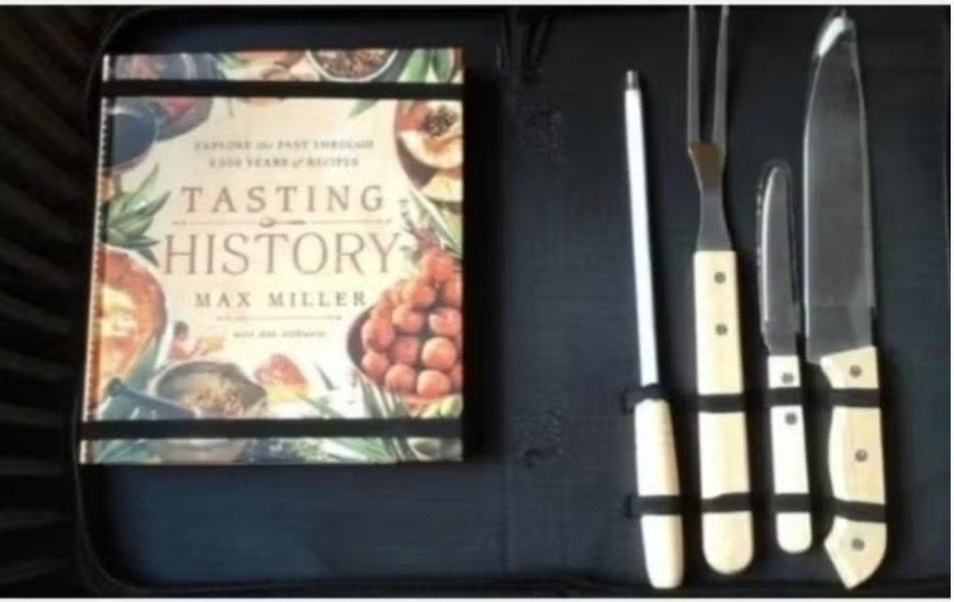 Luxe BBQ set gereedschap + boek Max Miller in draagtas nieuw, Tuin en Terras, Barbecue-accessoires, Ophalen, Nieuw