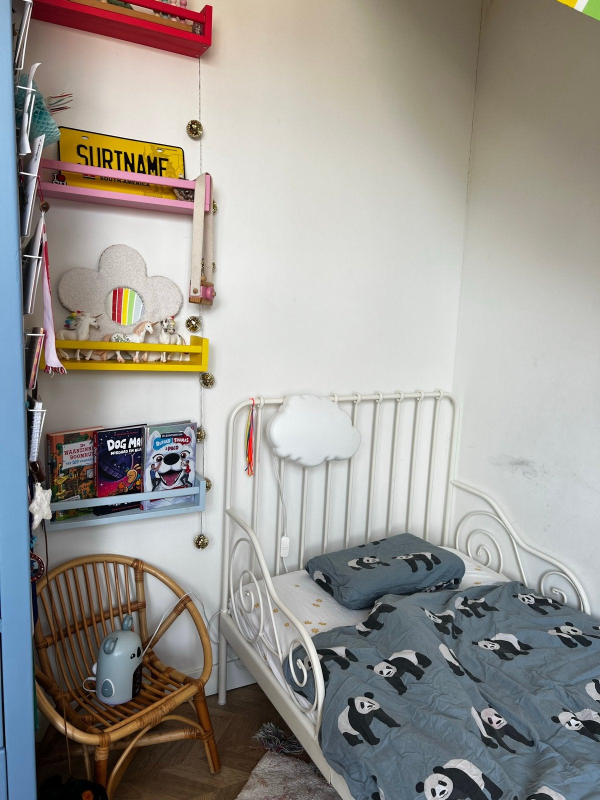 Minnen meegroei bed - wit metalen kinderbed, Kinderen en Baby's, Kinderkamer | Bedden, Gebruikt, 70 tot 85 cm, Ophalen of Verzenden
