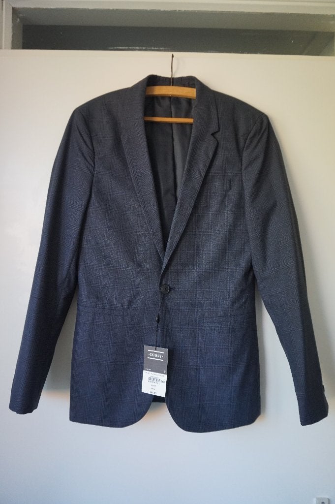 NIEUW Topman slank colbert / skinny jasje blauw maat S / 36, Kleding | Heren, Kostuums en Colberts, Blauw, Nieuw, Ophalen of Verzenden