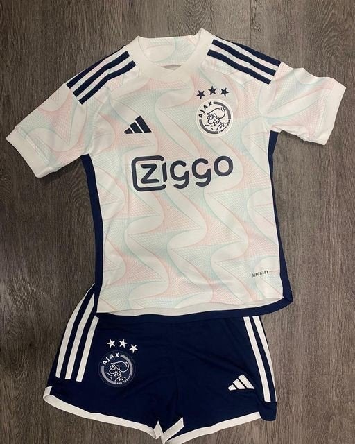 origineel ajax tenue maat 104, Maat XS of kleiner, Ophalen of Verzenden, Zo goed als nieuw, Set