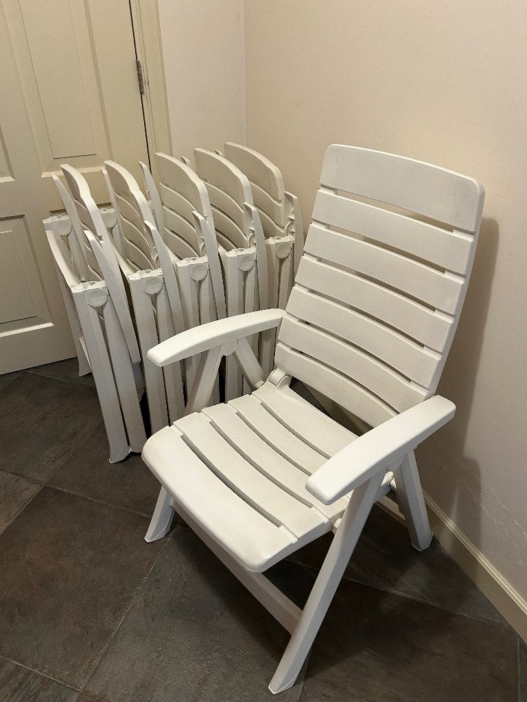 Hartman tuinstoelen, Ophalen, Gebruikt, Kunststof, Verstelbaar