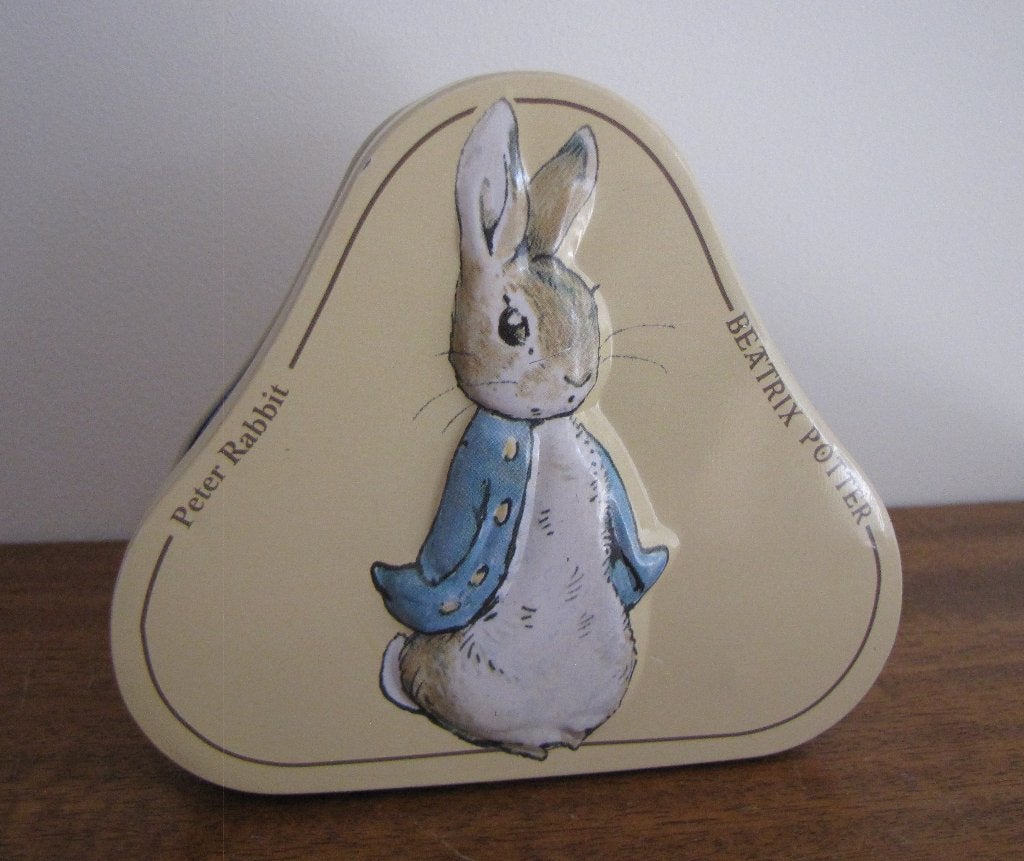 Beatrix Potter Peter Rabbit spaarpot blik, Verzamelen, Ophalen, Zo goed als nieuw, Metaal of Blik, Strip- of Tekenfilmfiguur