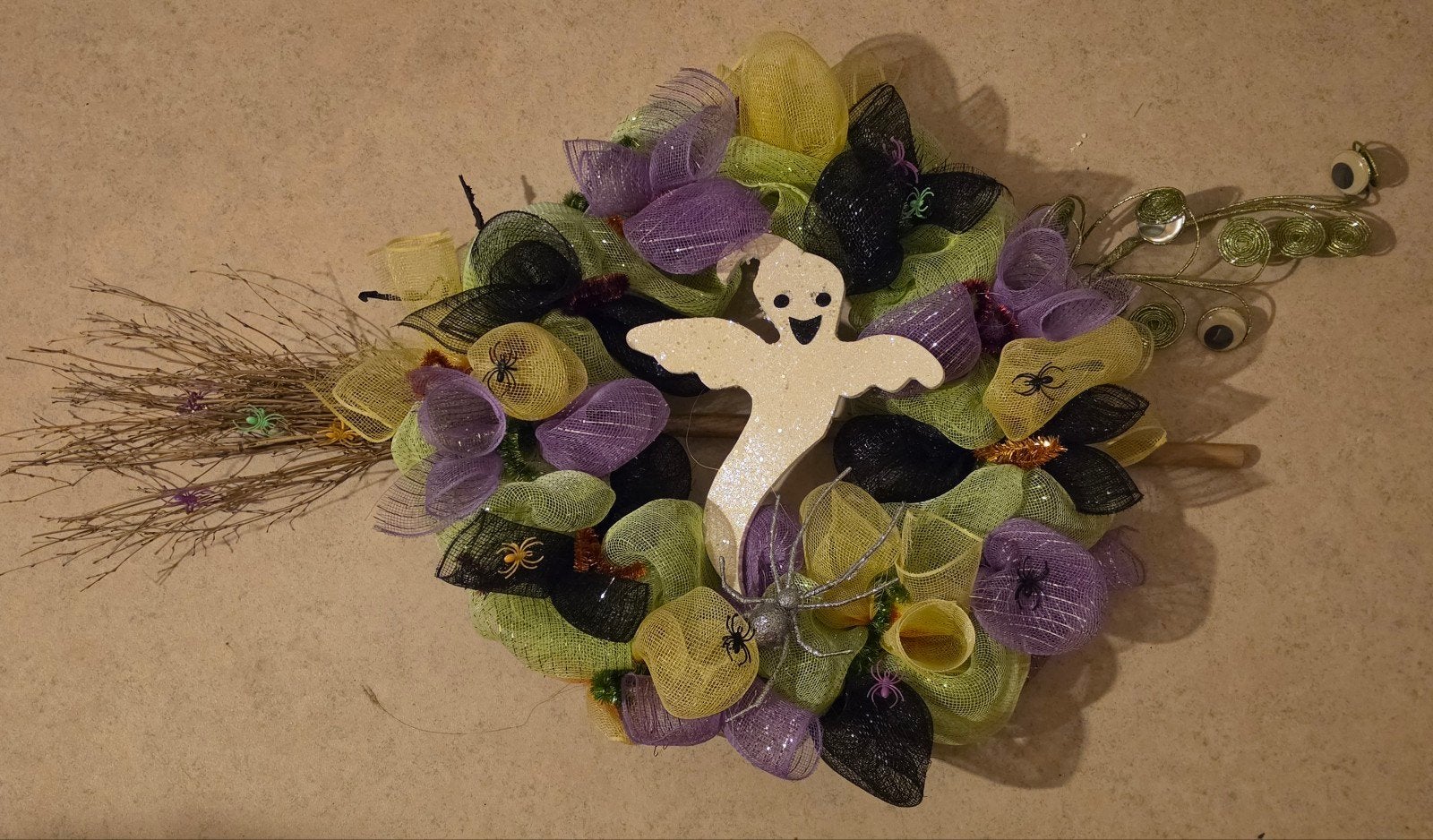 Halloween Krans - Handgemaakt, Ophalen of Verzenden, Zo goed als nieuw, Krans, Overige materialen