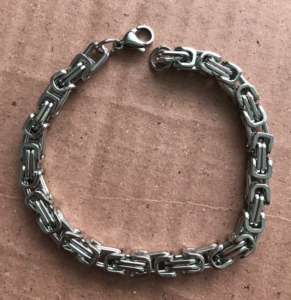 Armband Koningsschakel Tibet zilver massief 21 CM -NIEUW-, Ophalen of Verzenden, Nieuw, Zilver, Overige materialen