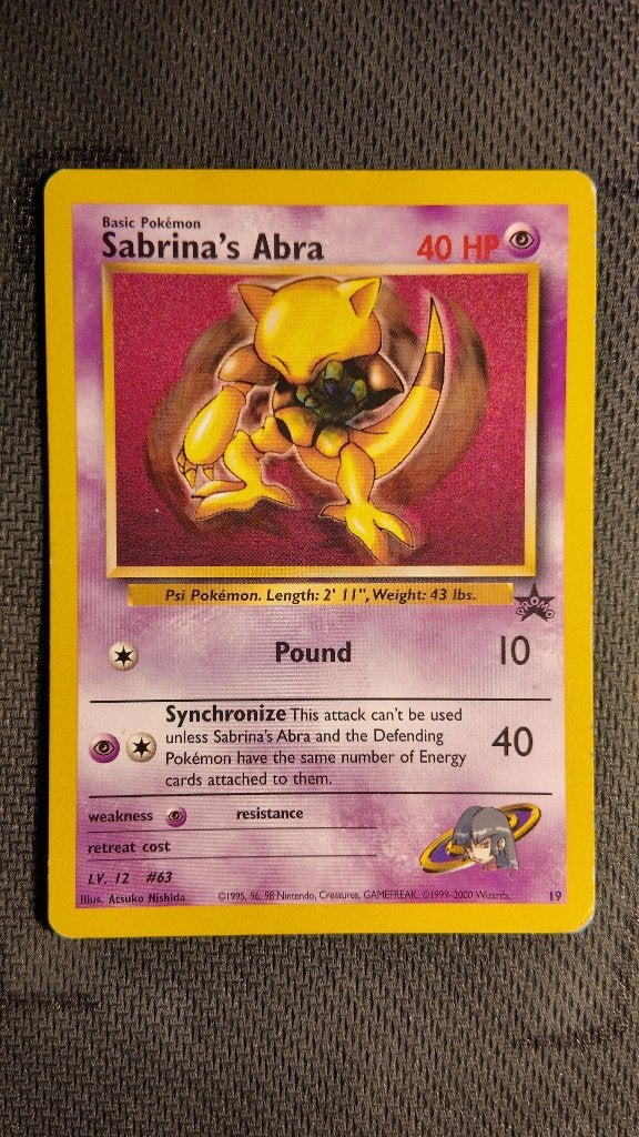 Sabrina's Abra 19 Wizards Black Star Promos | Pokemon kaart, Ophalen, Zo goed als nieuw, Losse kaart, Foil