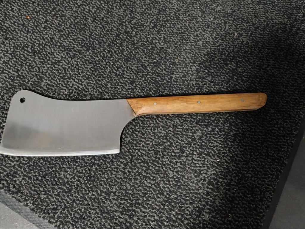 Manhard slagers hakbijl blad 27 cm stainless bijl, Ophalen of Verzenden