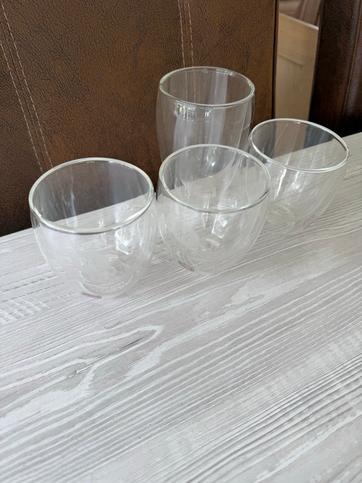4 Bodum dubbelwandige glazen, Ophalen, Gebruikt, Glas, Bodum
