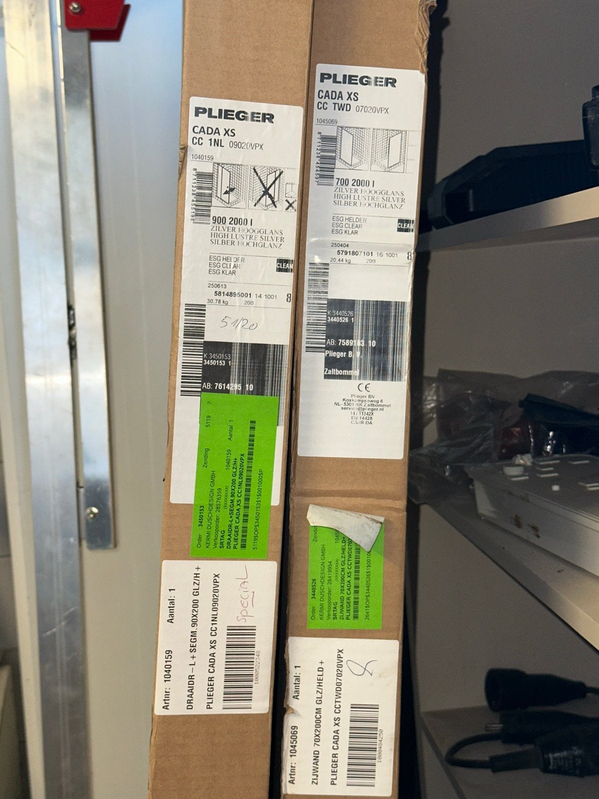 Plieger Cada XS Douchescherm Set - 90x200 deur, 70x200 wand, Ophalen, Nieuw, Met douche