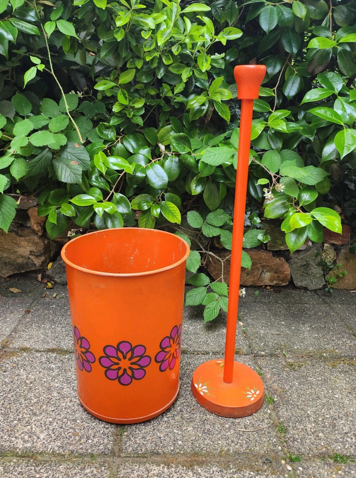 Vintage Blik en WC Rol Houder Retro, Ophalen of Verzenden