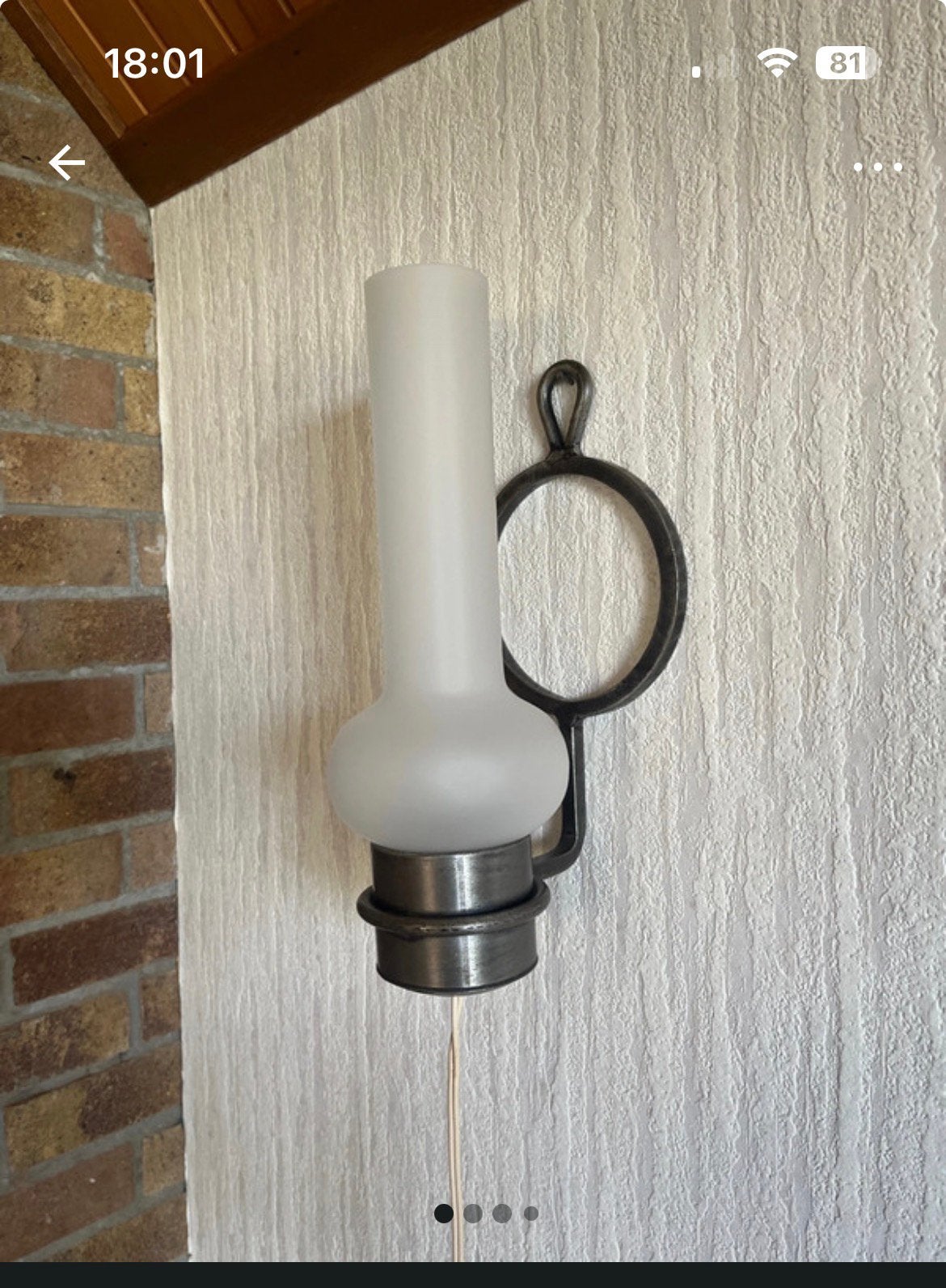 Wandlamp, Ophalen, Gebruikt, Grijs, E14 (klein)