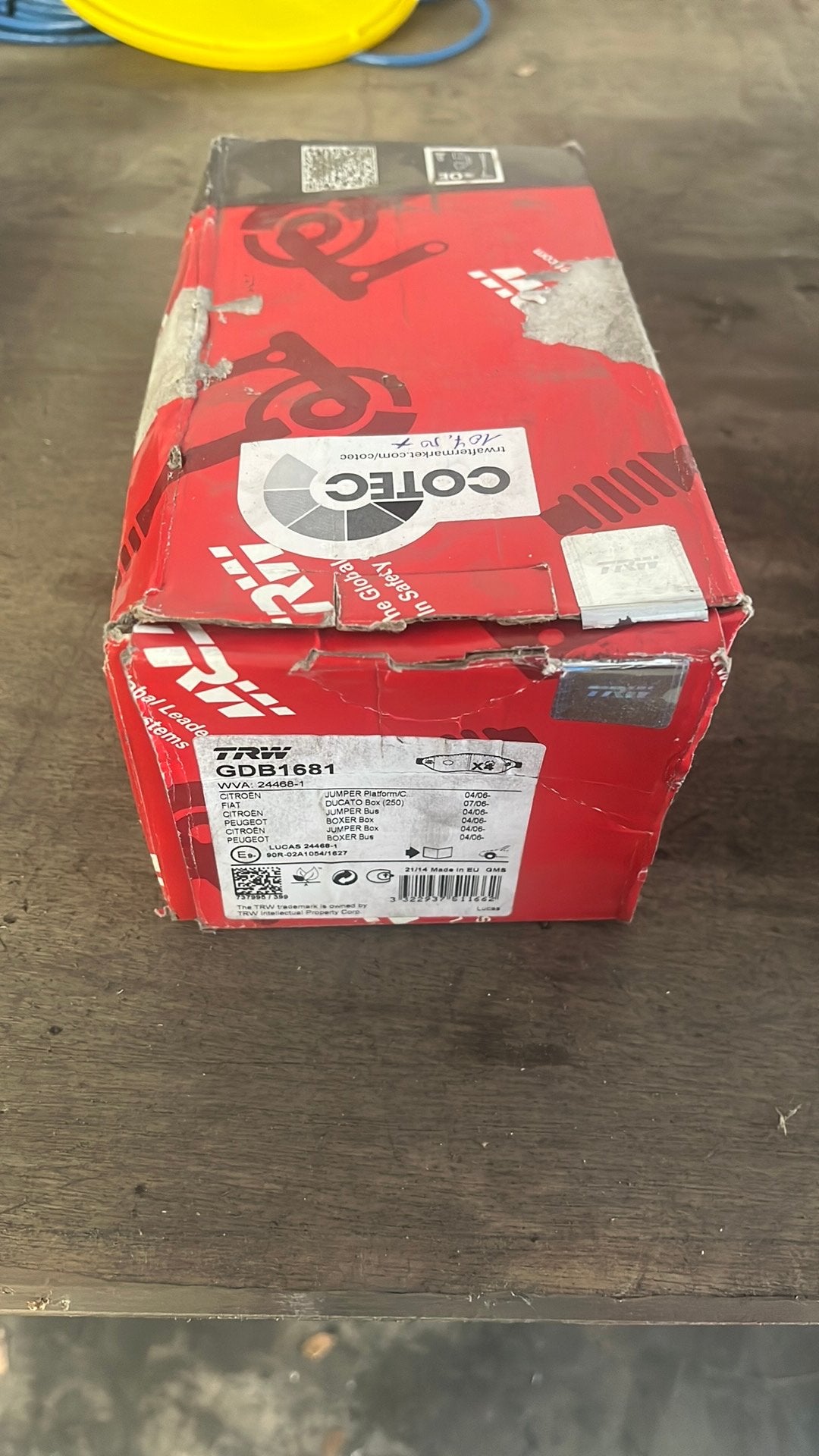 1x set  trw remblokken gdb 1681, Ophalen of Verzenden, Nieuw, Citroën