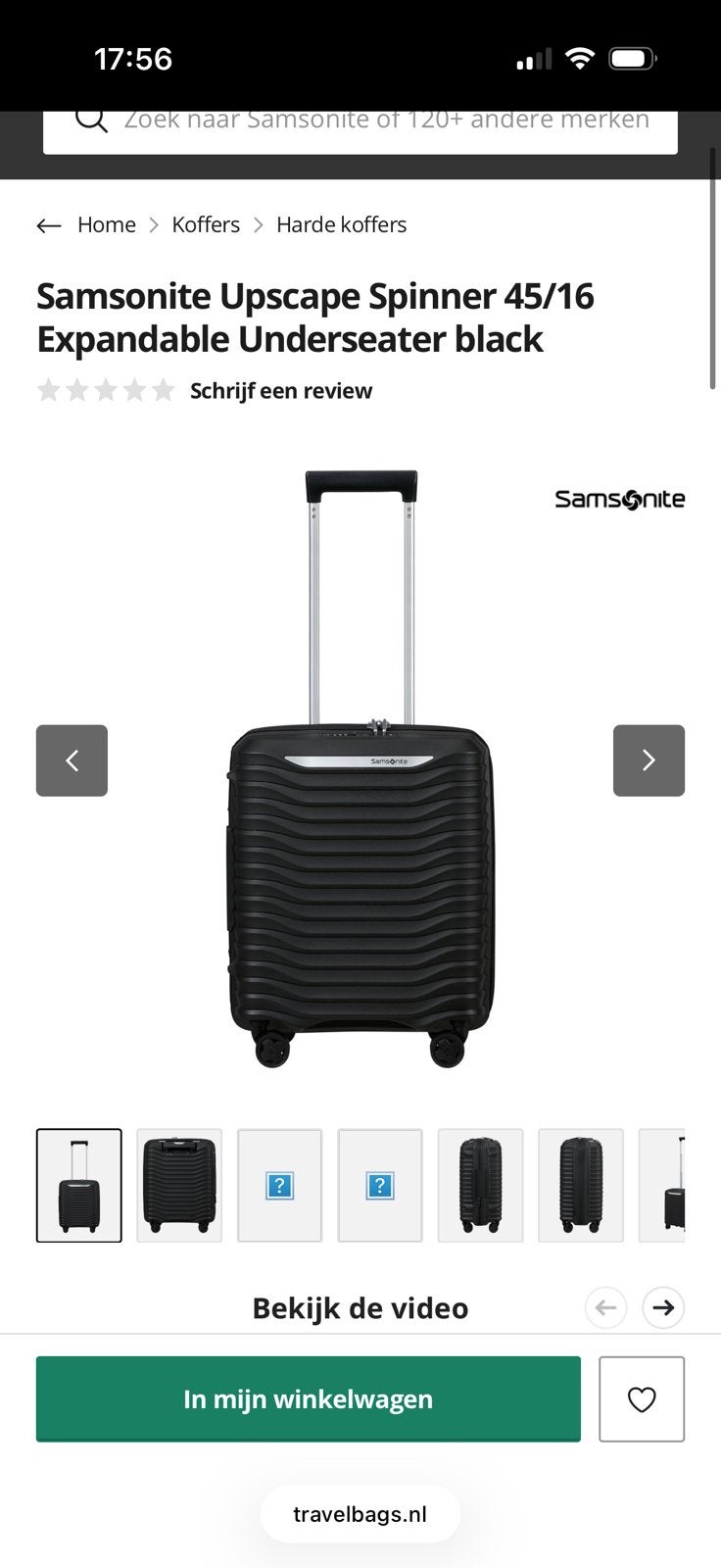 Koffer handbage (samsonite upscape), Ophalen of Verzenden, Zo goed als nieuw, Overige materialen, 70 cm of meer